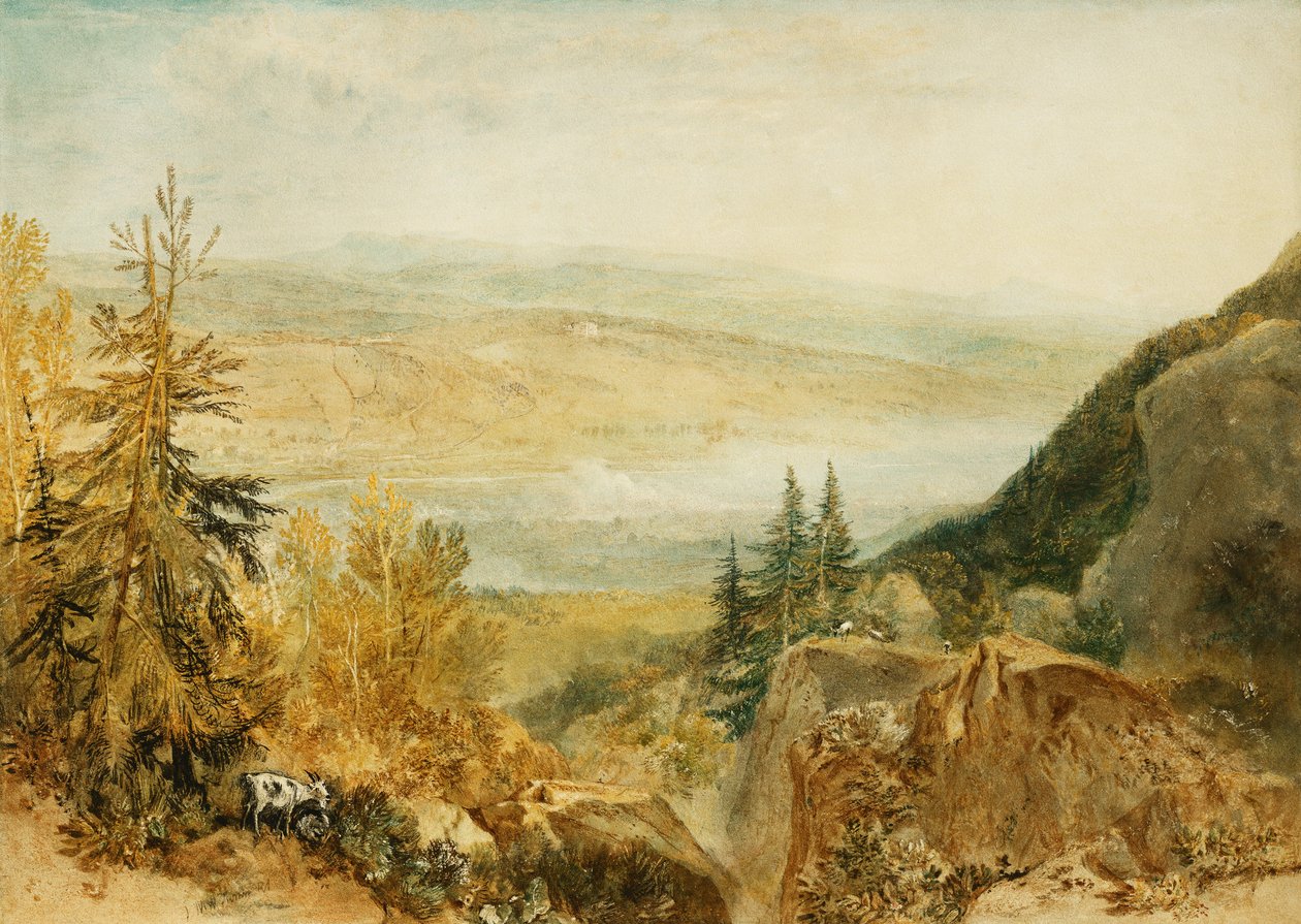 Otley Yukarıdan Farnley Salonu, by Joseph Mallord William Turner