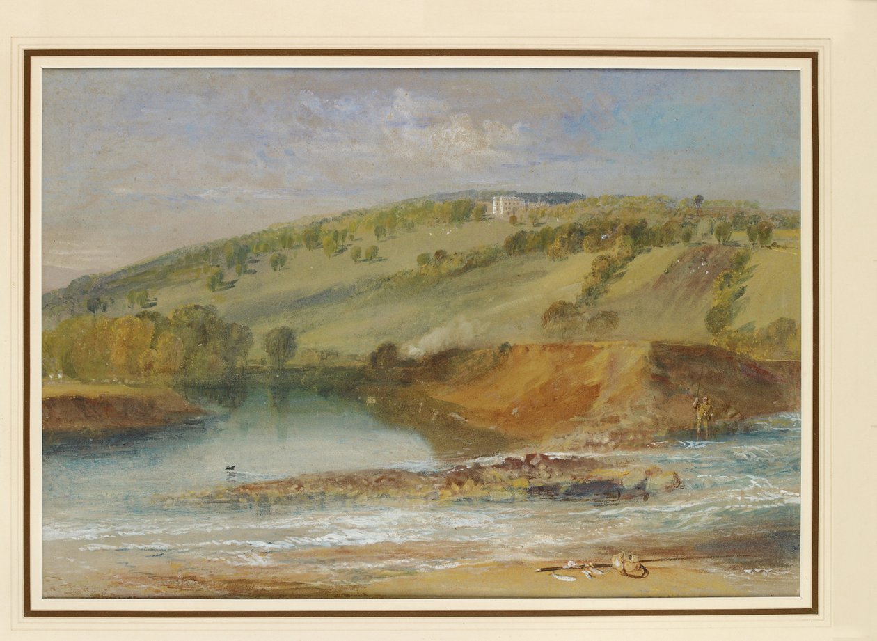 Farnley Hall, Wharfe ve Washburn Kavşağından by Joseph Mallord William Turner