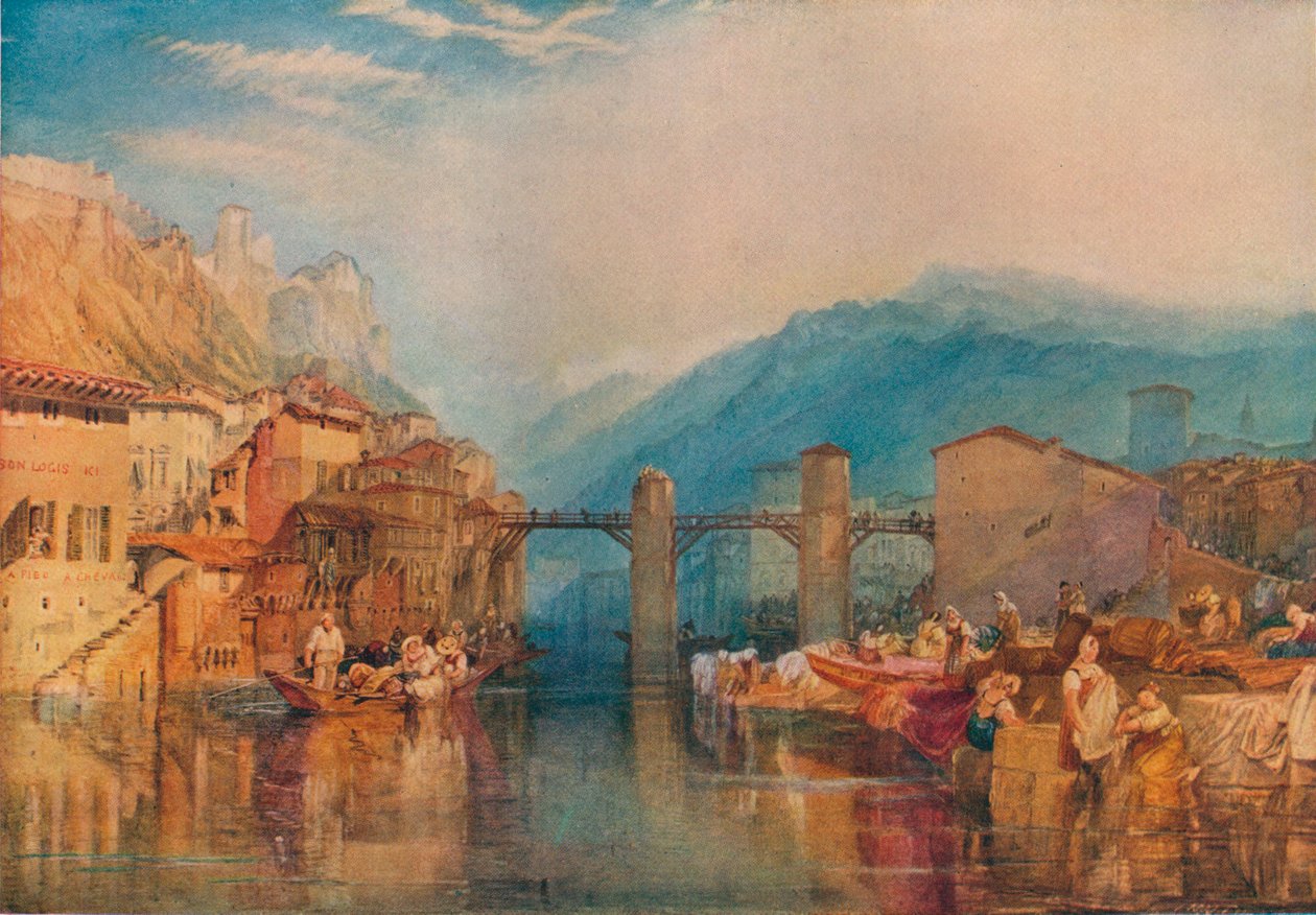Grenoble Köprüsü, 1824 by Joseph Mallord William Turner