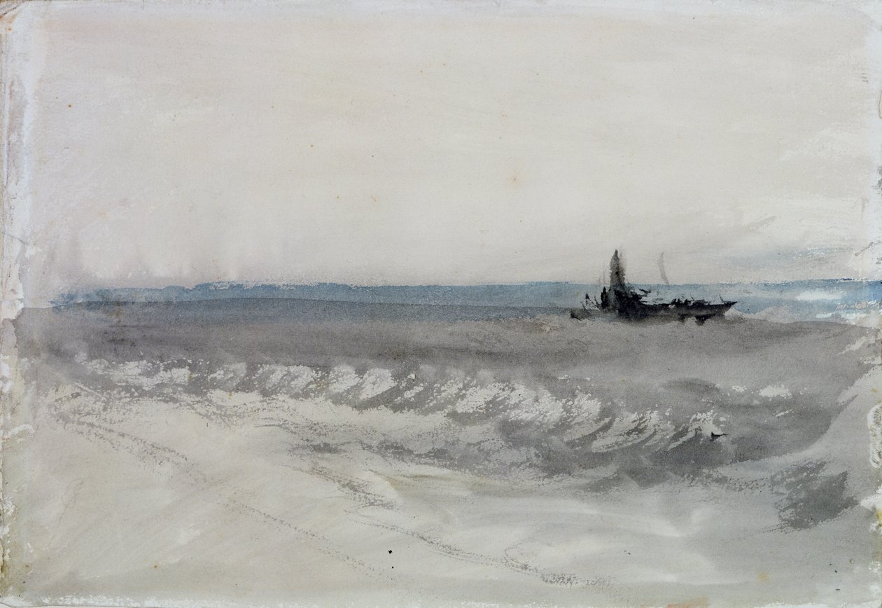 Gri Deniz, Karada Koşan Tekne, 1840 dolayları (kağıt üzerine suluboya) by Joseph Mallord William Turner