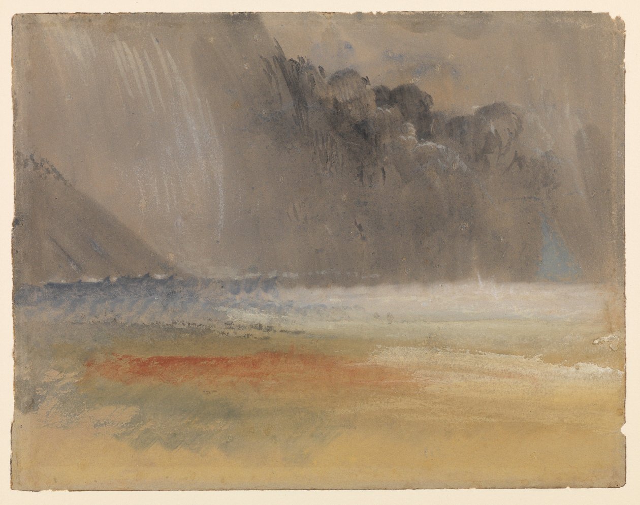 Deniz ve kara üzerinde yığılmış gök gürültüsü bulutu, 1835 - 1840 dolaylarında by Joseph Mallord William Turner