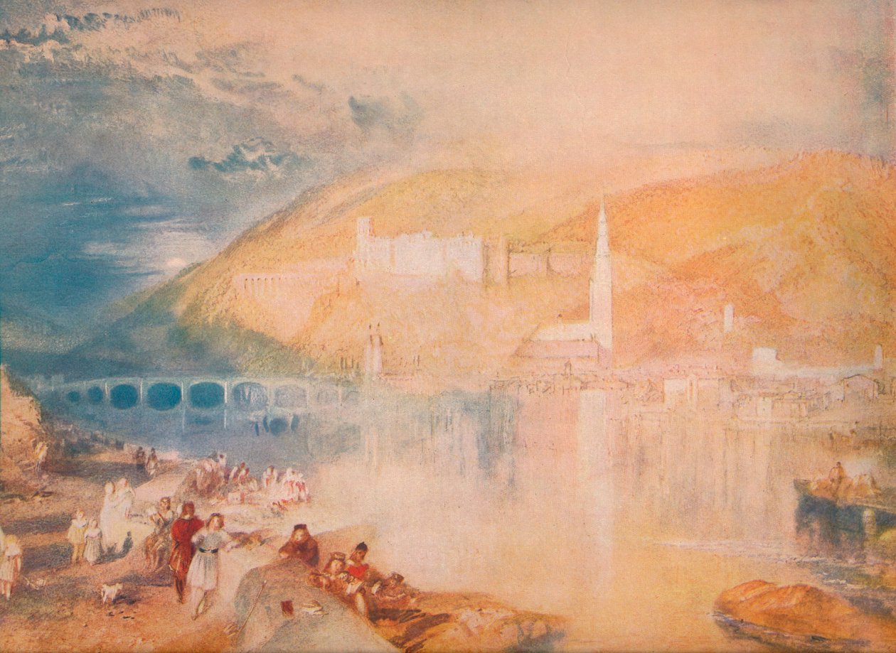 Heidelberg-Gün Batımı, c1840, 1918 by Joseph Mallord William Turner