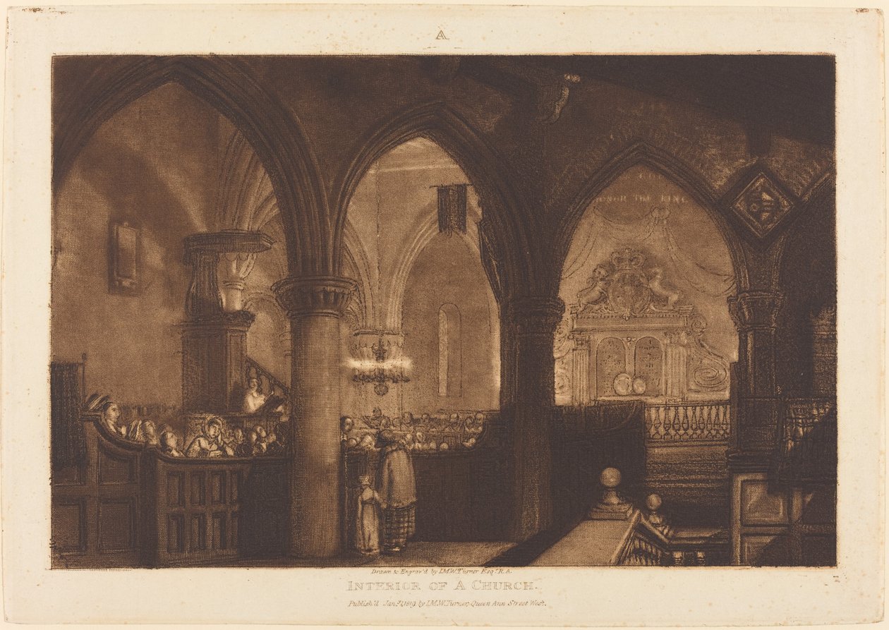 Bir Kilisenin İçi by Joseph Mallord William Turner