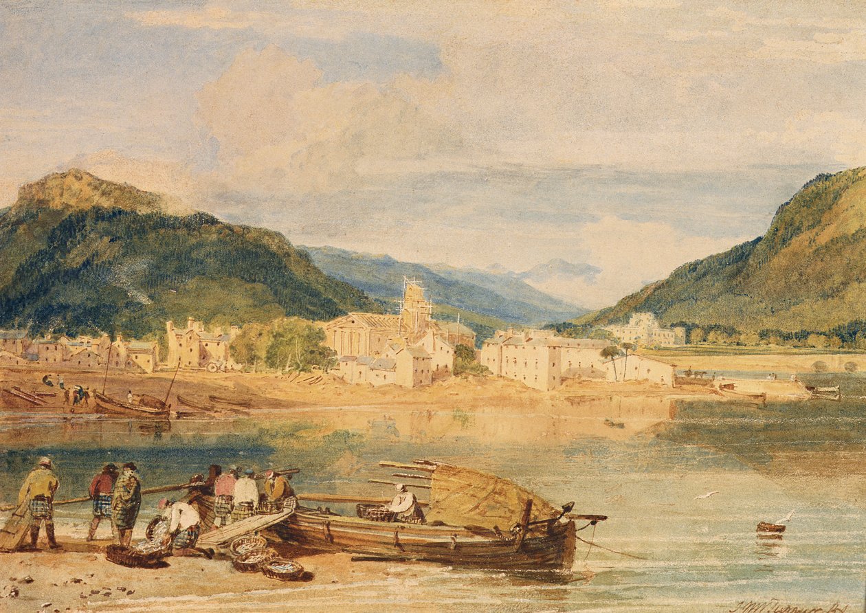 Inverary, Loch Fyne, Argyllshire, c.1802 (kağıt üzerine suluboya) by Joseph Mallord William Turner