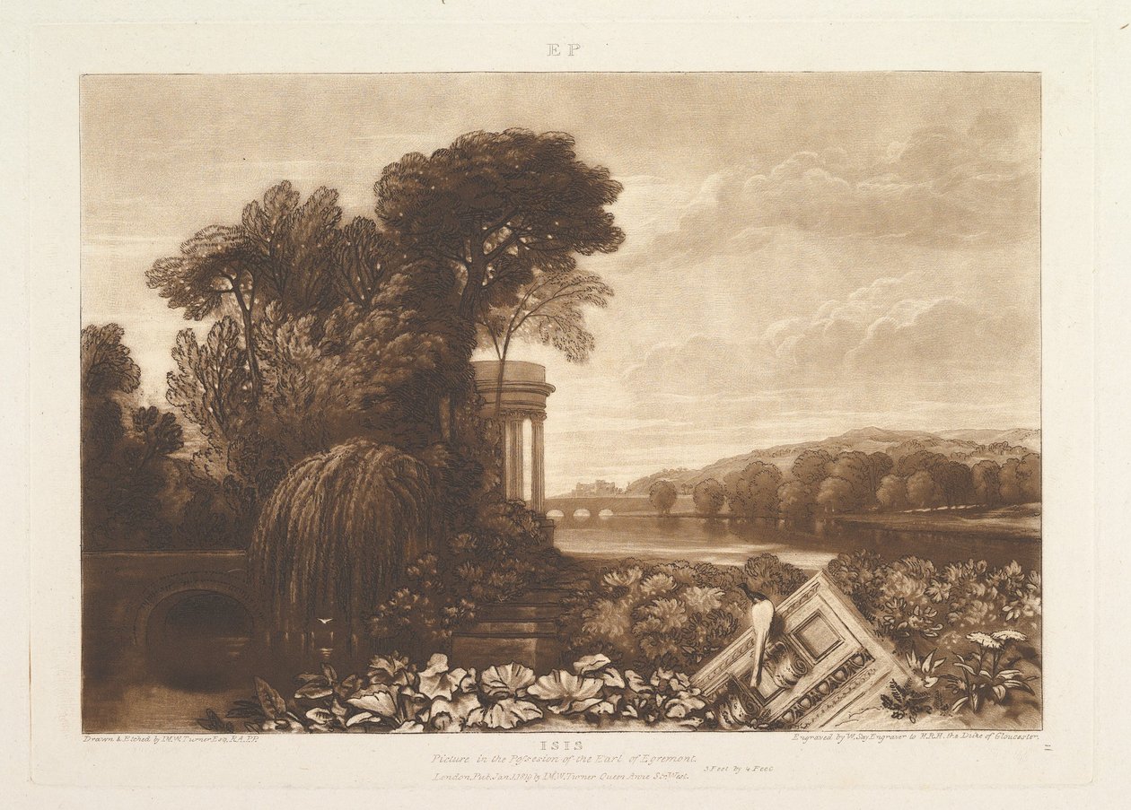 Isis Liber Studiorum, kısım XIV, levha 68, 1 Ocak 1819. by Joseph Mallord William Turner