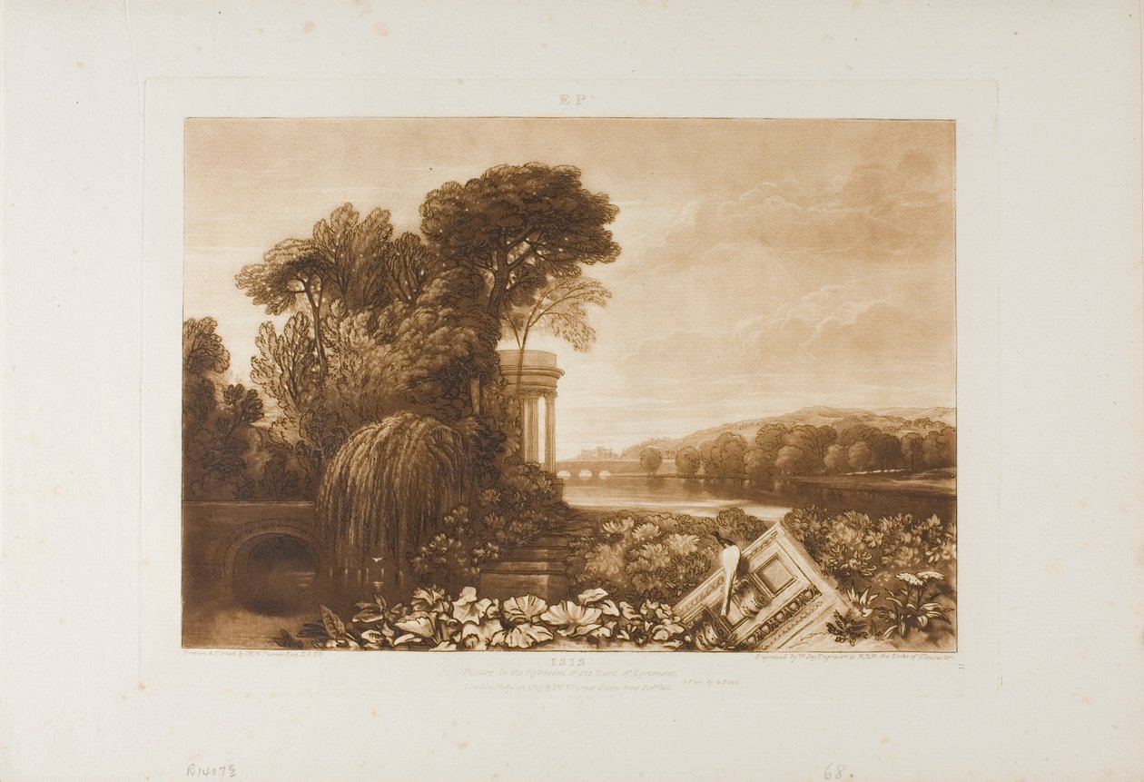 Isis, Liber Studiorum'dan 68 numaralı plaka by Joseph Mallord William Turner