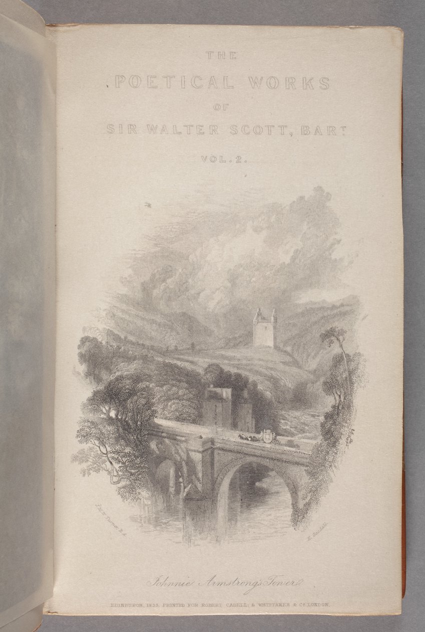 Johnnie Armstrong'un Kulesi cilt olarak Cilt. Sir Walter Scott'ın Şiirsel Eserleri'nin II. by Joseph Mallord William Turner