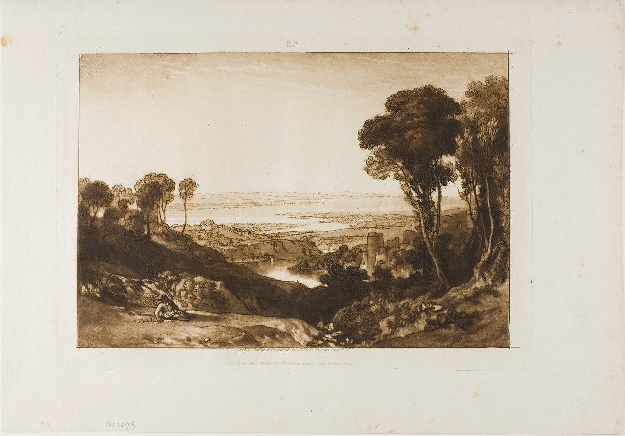 Severn ve Wye Kavşağı, Liber Studiorum'dan 28 numaralı plaka by Joseph Mallord William Turner