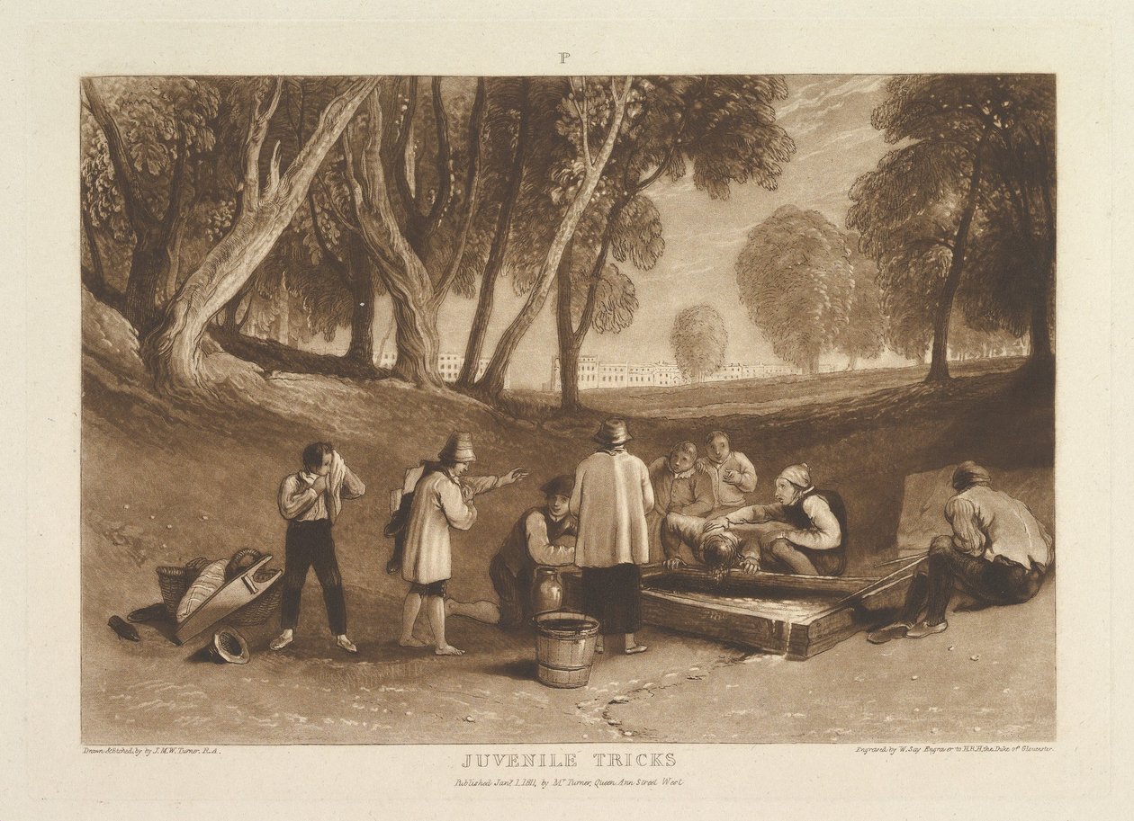 Juvenil Tricks Liber Studiorum, kısım V, levha 22, 1 Ocak 1811. by Joseph Mallord William Turner