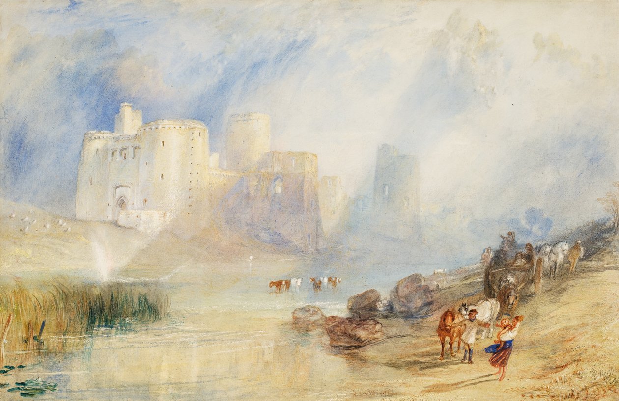Kidwelly Kalesi, Carmarthenshire (suluboya) by Joseph Mallord William Turner
