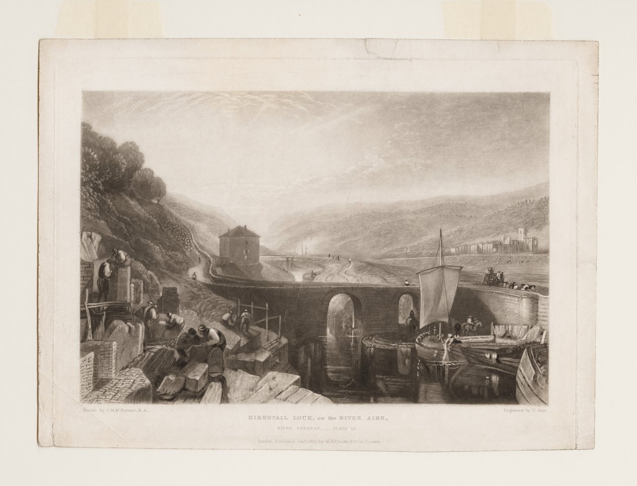 Aire Nehri üzerinde Kirkstall Kilidi by Joseph Mallord William Turner
