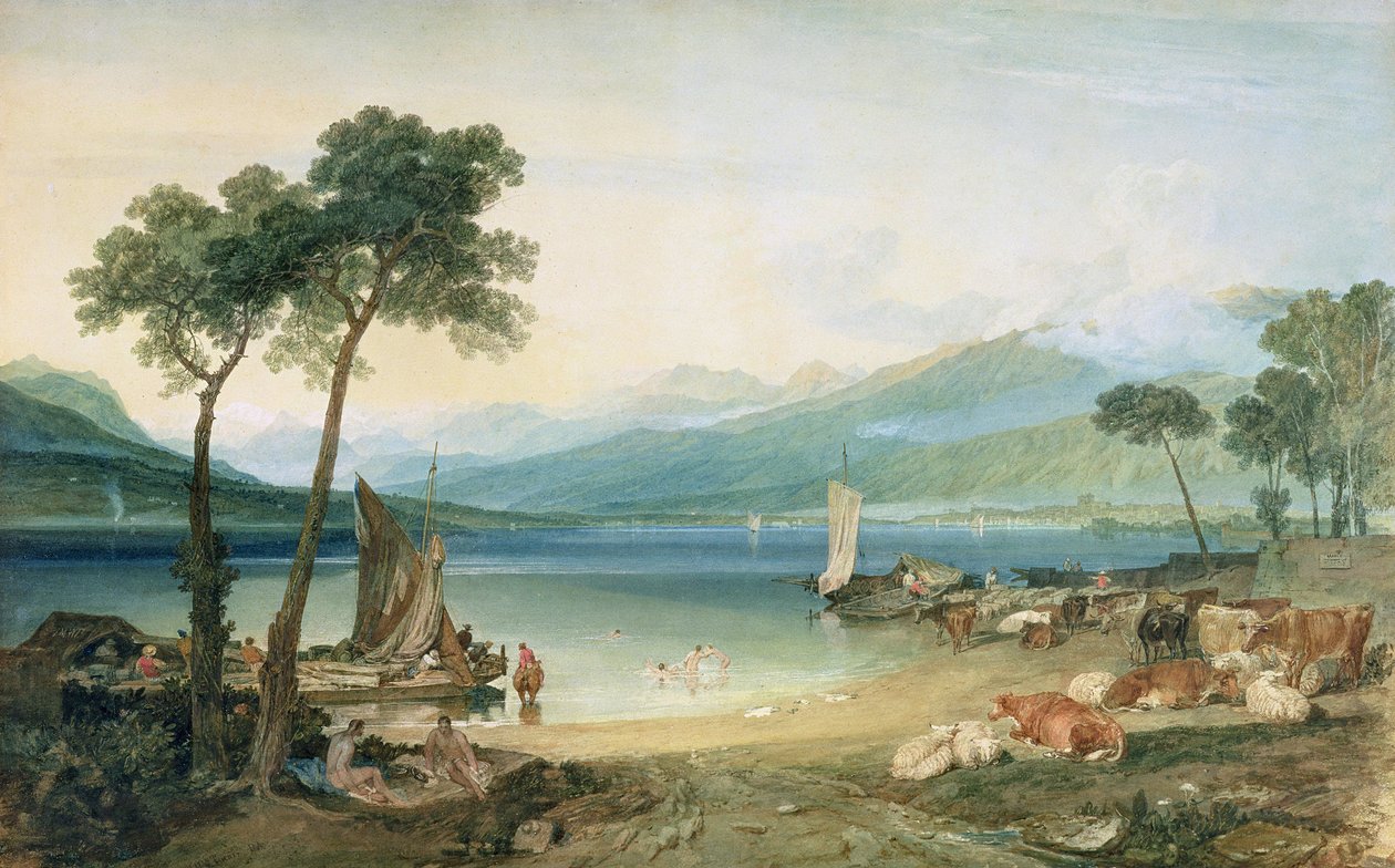 Cenevre Gölü ve Mont Blanc by Joseph Mallord William Turner
