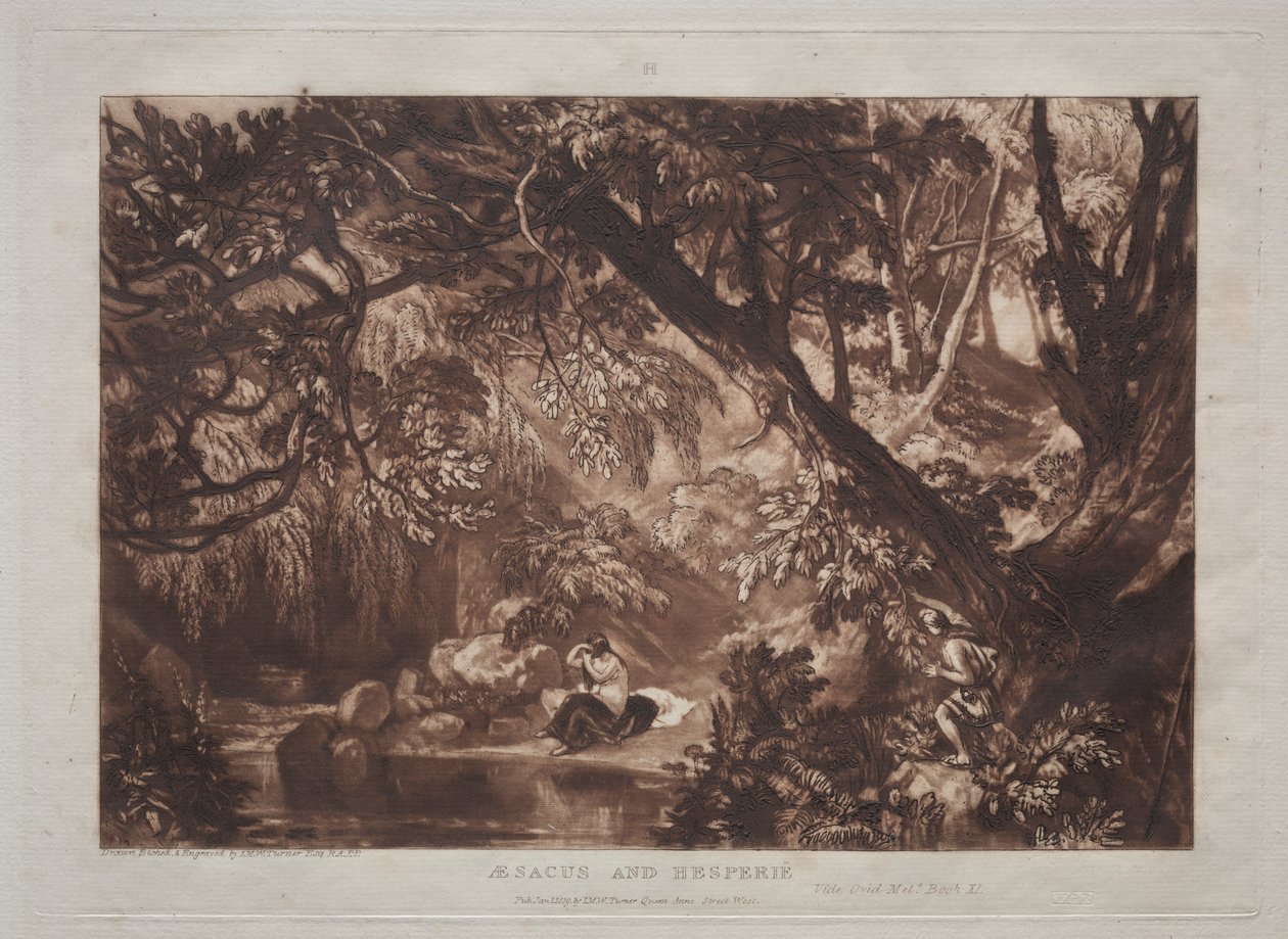 Aesacus ve Hesperie by Joseph Mallord William Turner