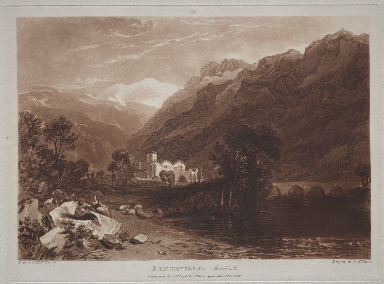 Çalışmalar Kitabı: Bonneville, Savoy. by Joseph Mallord William Turner
