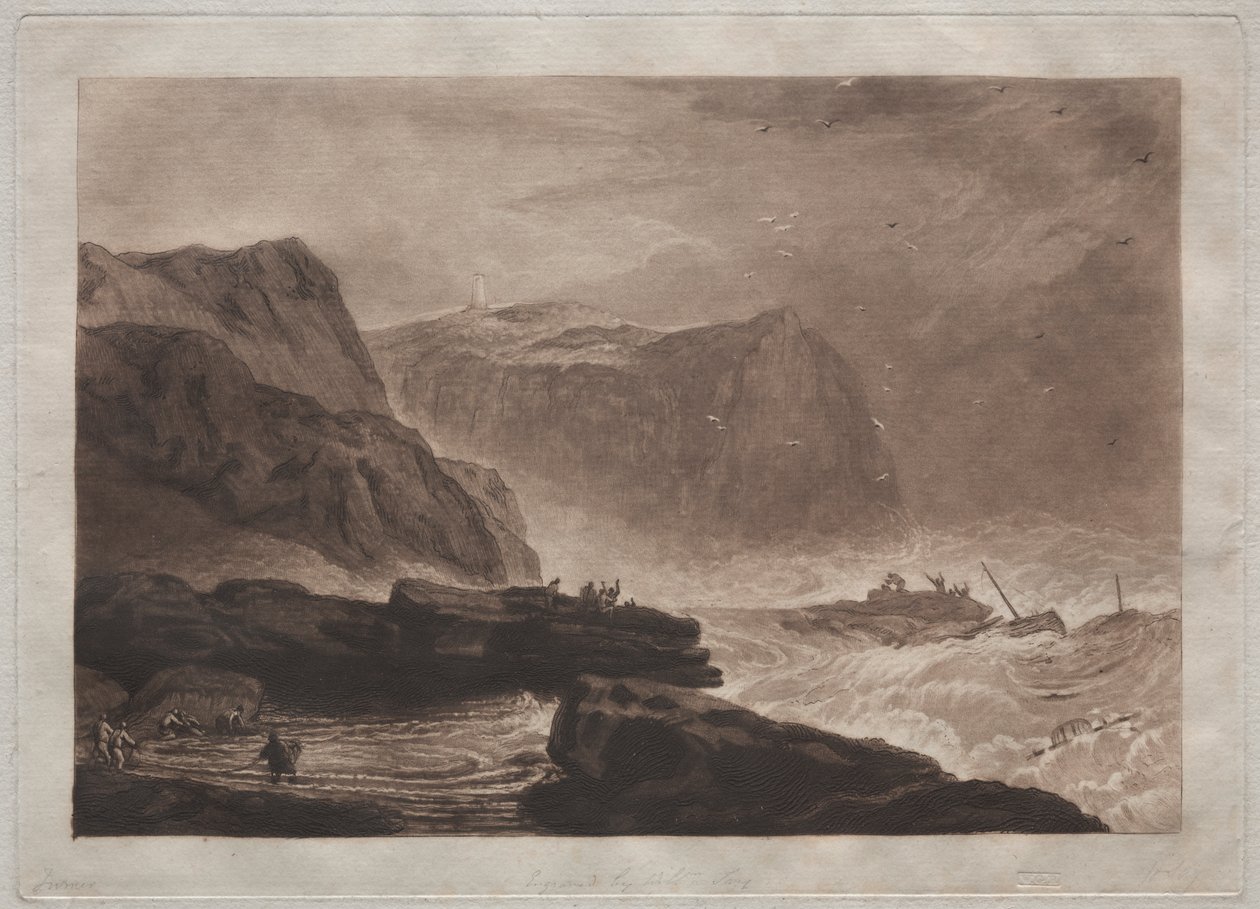 Liber Studiorum: Yorkshire Sahili, Whitby yakınlarında by Joseph Mallord William Turner