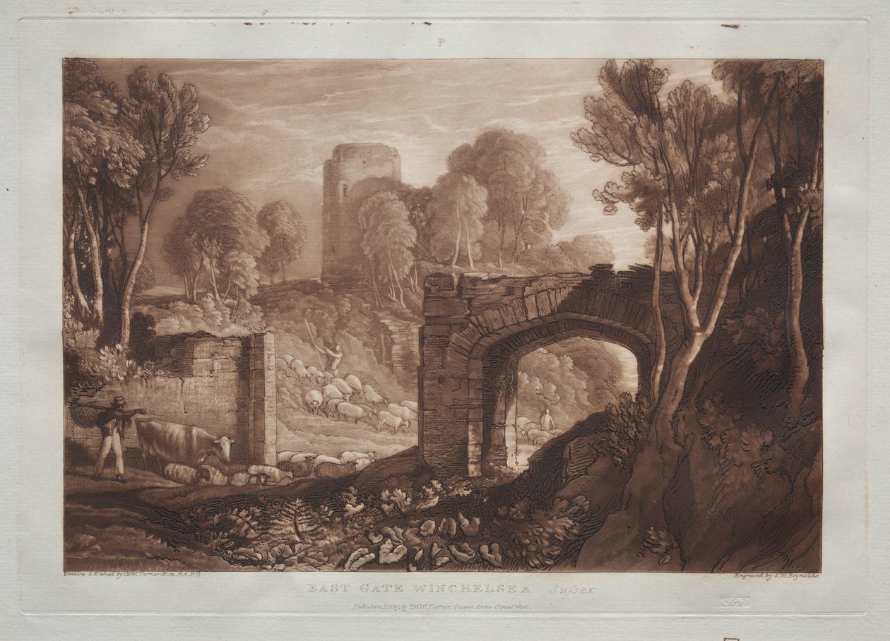 Çalışmalar Kitabı: Doğu Kapısı, Winchelsea, Sussex by Joseph Mallord William Turner
