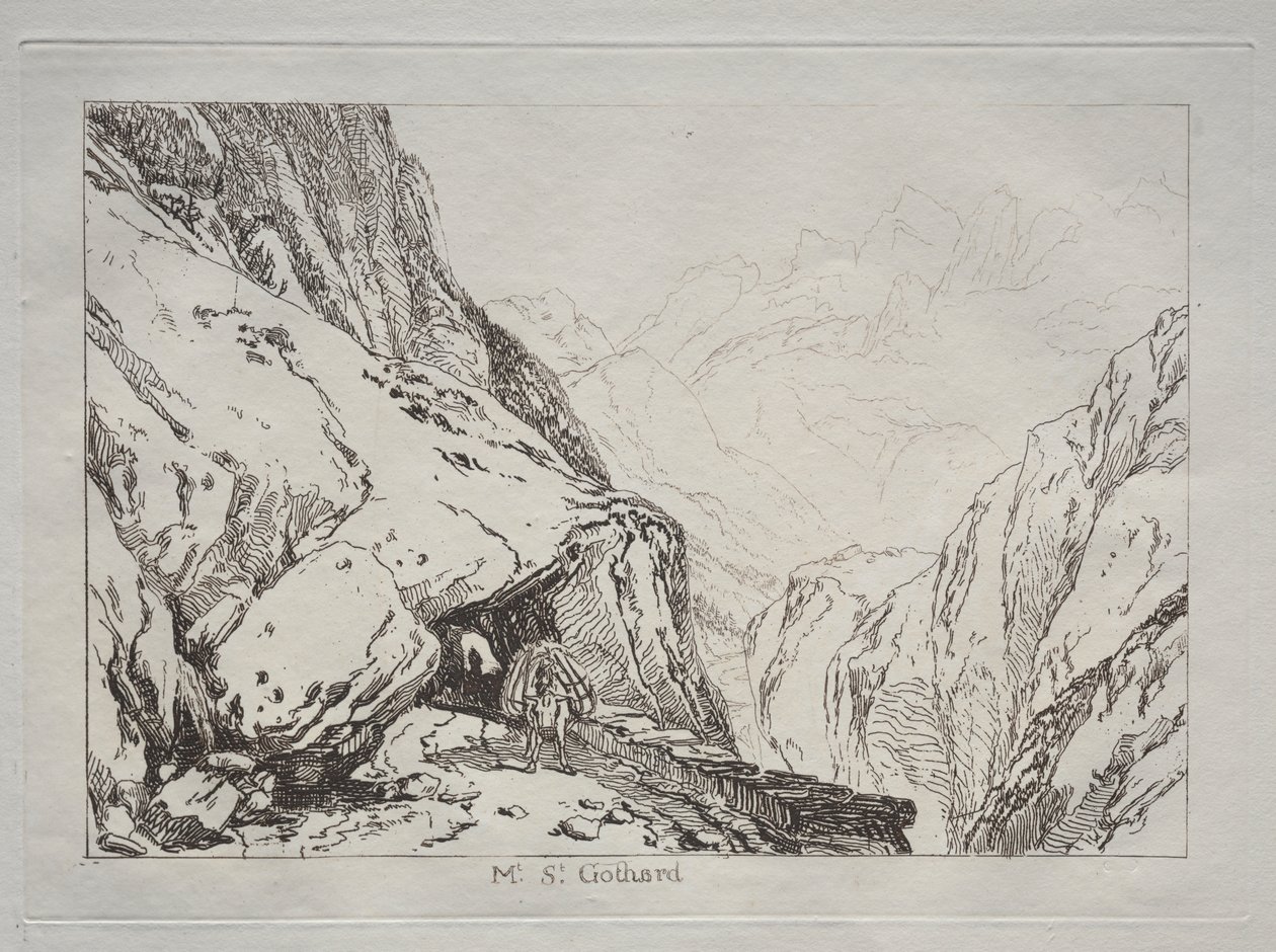 Çalışmalar Kitabı: Mt. Aziz Gothard by Joseph Mallord William Turner