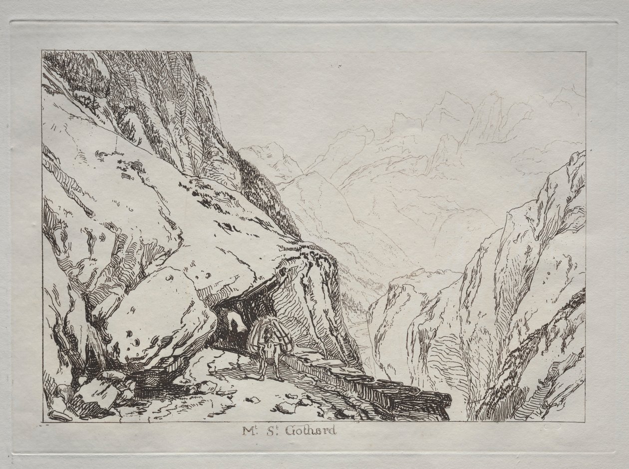 Çalışmalar Kitabı: Mt. Aziz Gothard. by Joseph Mallord William Turner
