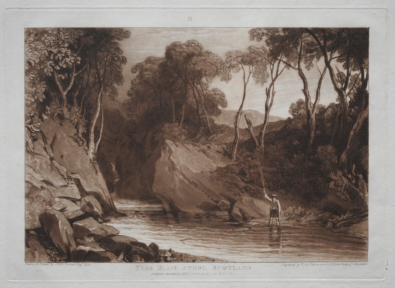 Liber Studiorum: Blain Athol, İskoçya yakınlarında by Joseph Mallord William Turner