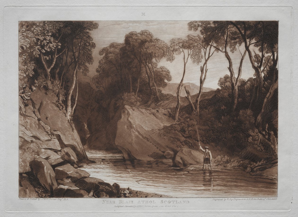 Çalışma Kitabı: Blain Athol, İskoçya yakınlarında. by Joseph Mallord William Turner