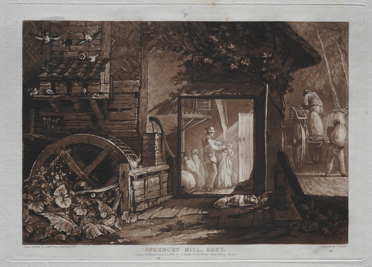 Çalışma Kitabı: Pembury Mill, Kent. by Joseph Mallord William Turner