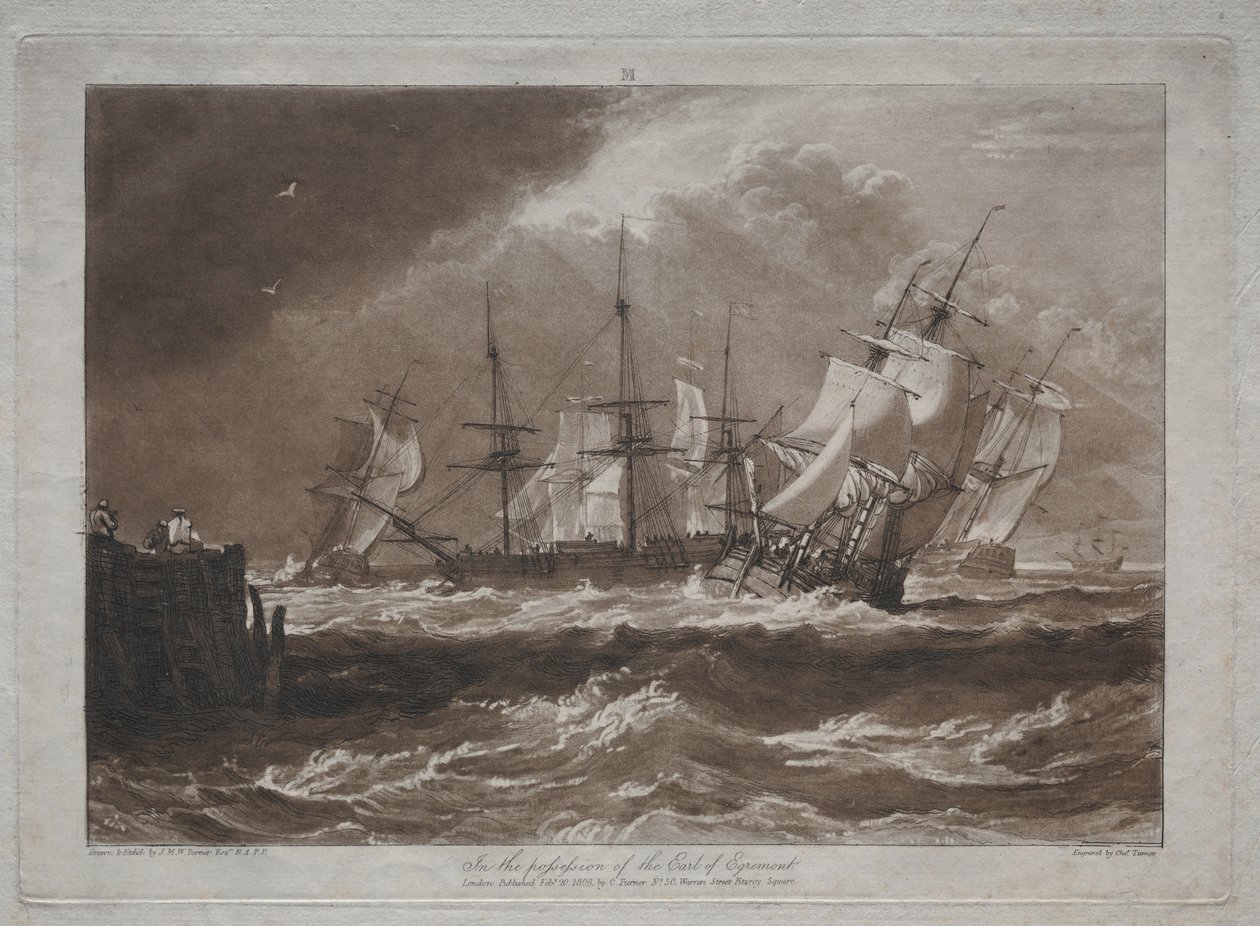 Liber Studiorum: Bir Esinti İçinde Gemiler by Joseph Mallord William Turner
