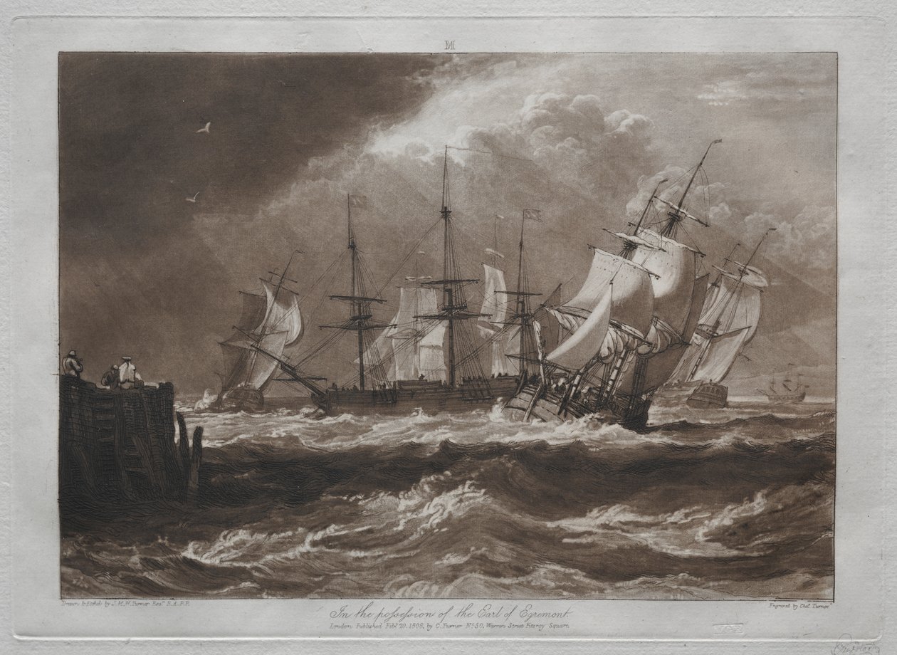 Liber Studiorum: Bir Esinti İçinde Gemiler by Joseph Mallord William Turner