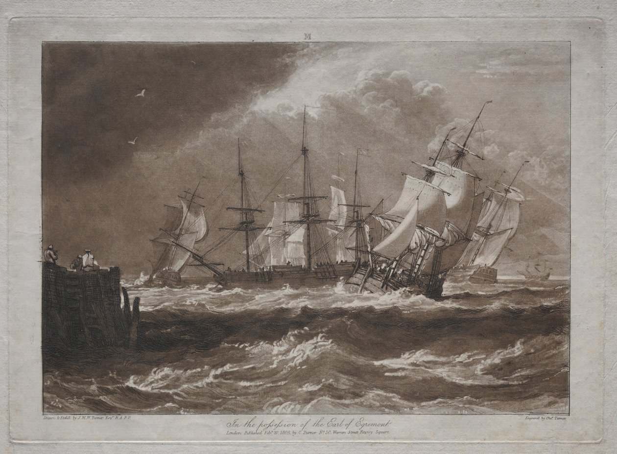 Liber Studiorum: Bir Esinti İçinde Gemiler. by Joseph Mallord William Turner