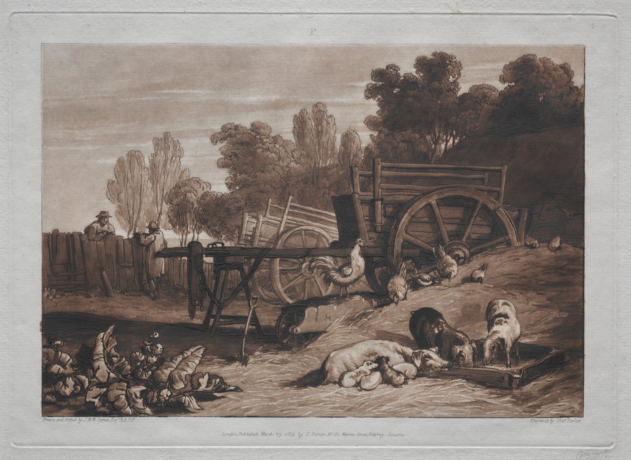 Liber Studiorum: Horozlu Çiftlik. by Joseph Mallord William Turner