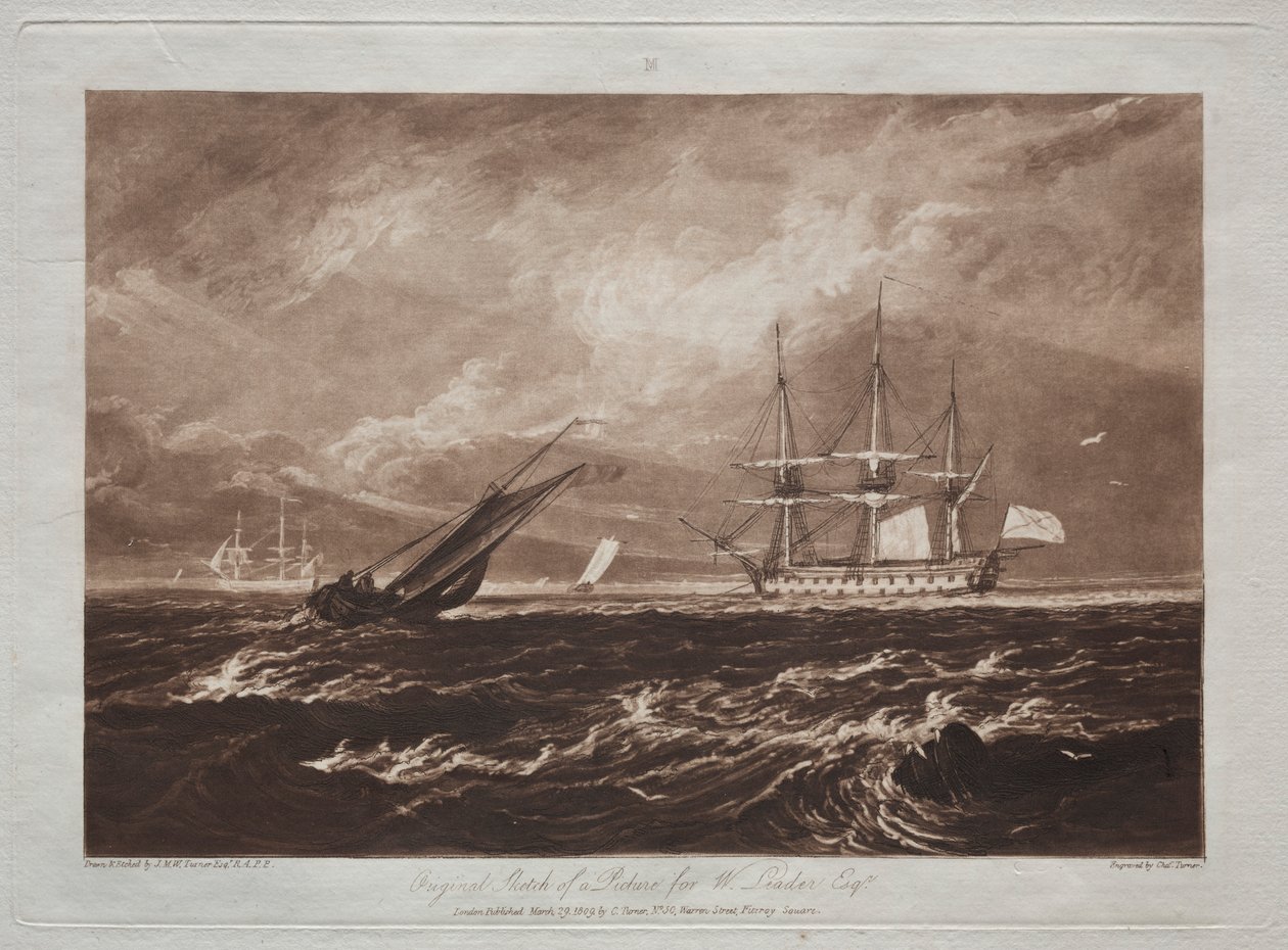 Liber Studiorum: Lider Deniz Parçası. by Joseph Mallord William Turner