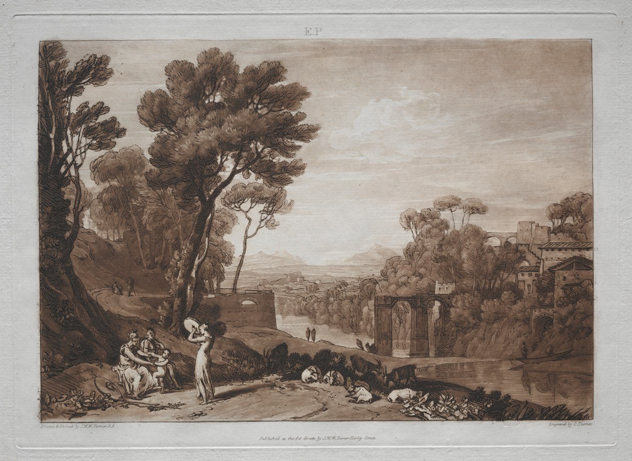 Liber Studiorum: Kadın ve Tef. by Joseph Mallord William Turner