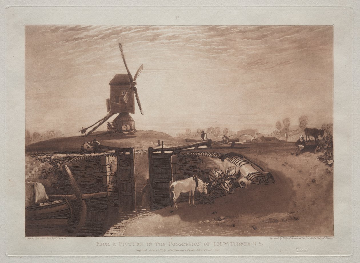 Liber Studiorum: Yel Değirmeni ve Kilit by Joseph Mallord William Turner
