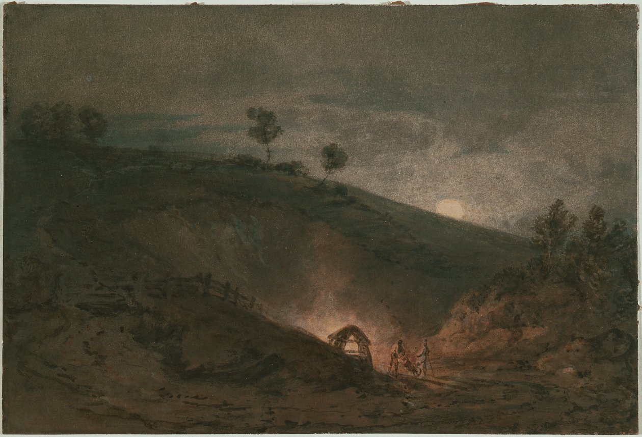 Ay Işığında Kireç Fırını by Joseph Mallord William Turner