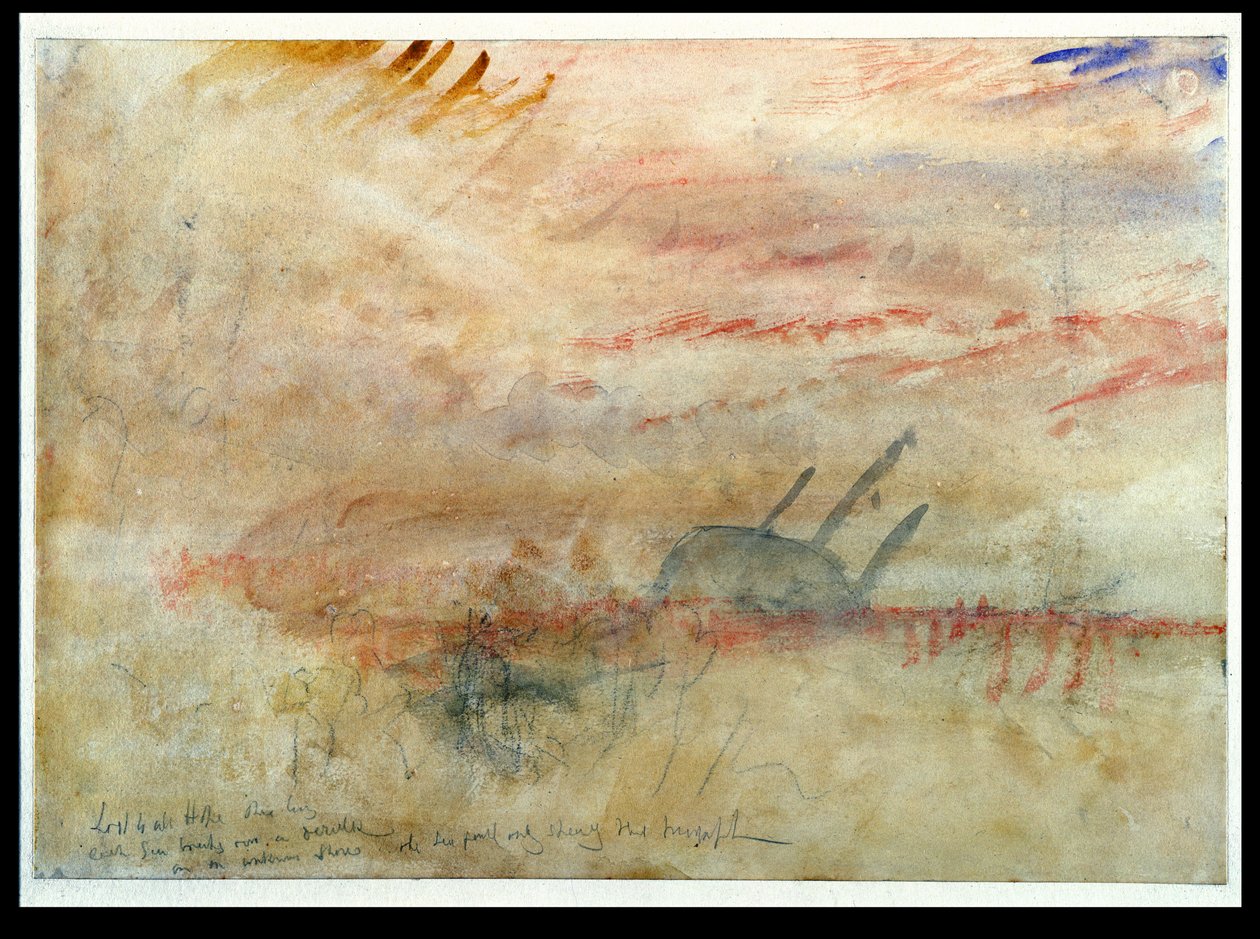 Lost to All Hope The Brig, c.1845-50 (dokuma kağıt üzerinde wc ve grafit) by Joseph Mallord William Turner