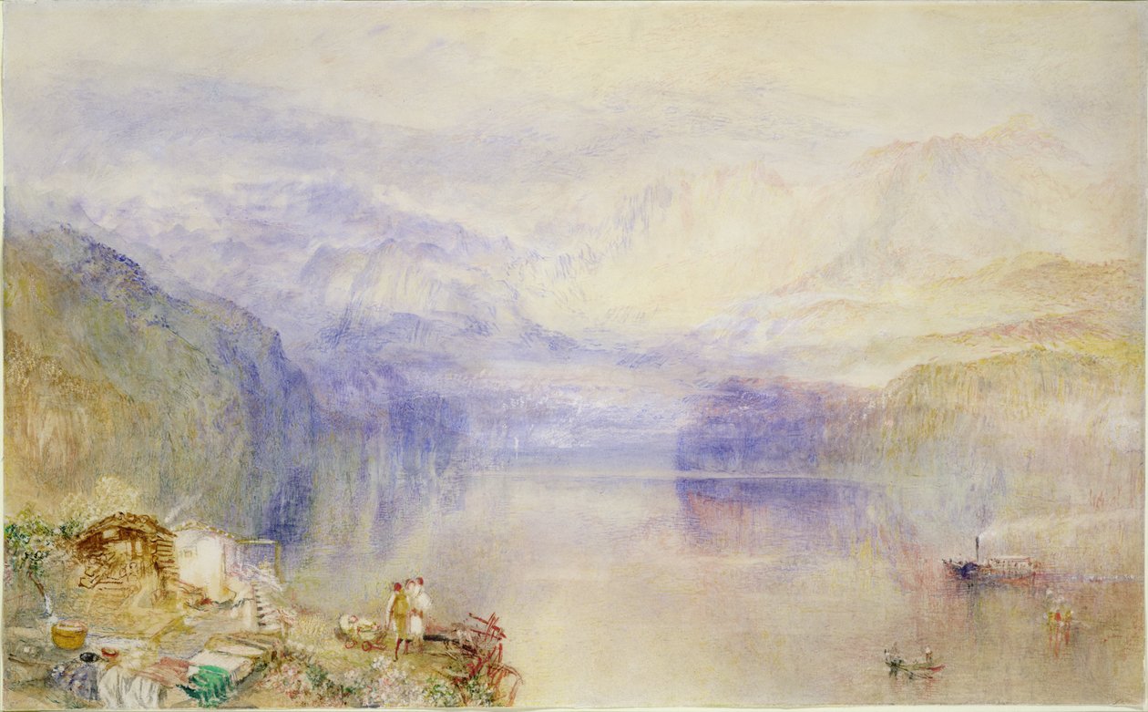 Luzern, Gün Batımı by Joseph Mallord William Turner