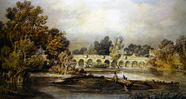 Maidenhead Köprüsü (kağıt üzerine sulu boya) by Joseph Mallord William Turner