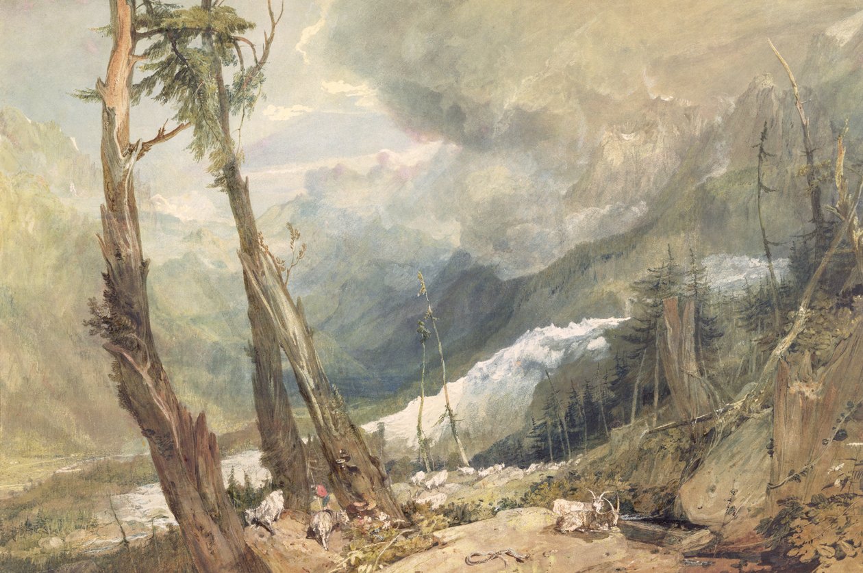 Mere de Glace, Chamouni Vadisi, İsviçre by Joseph Mallord William Turner