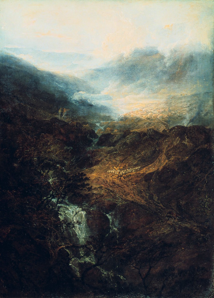 Coniston Fells arasında sabah, Cumberland, 1798 by Joseph Mallord William Turner