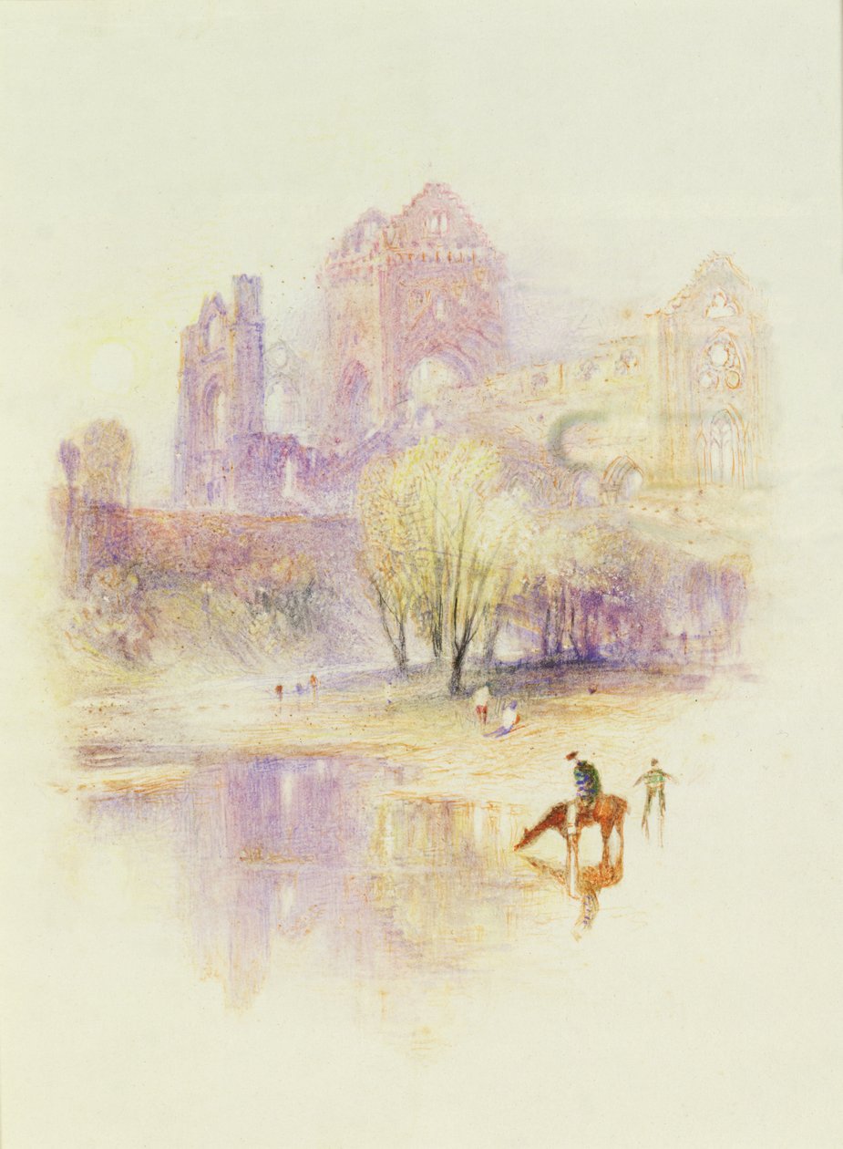 Dumfries yakınlarındaki New Abbey (kağıt üzerinde pastel) by Joseph Mallord William Turner