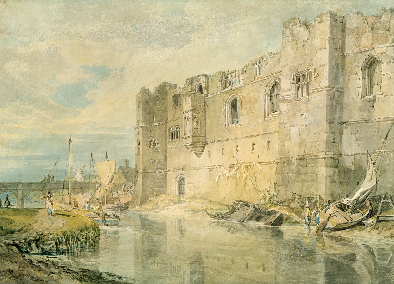 Newark-upon-Trent, c.1796 (kağıt üzerine grafit üzerine sulu boya) by Joseph Mallord William Turner