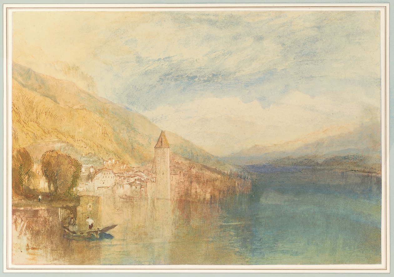 Oberhofen, Thun Gölü, İsviçre by Joseph Mallord William Turner