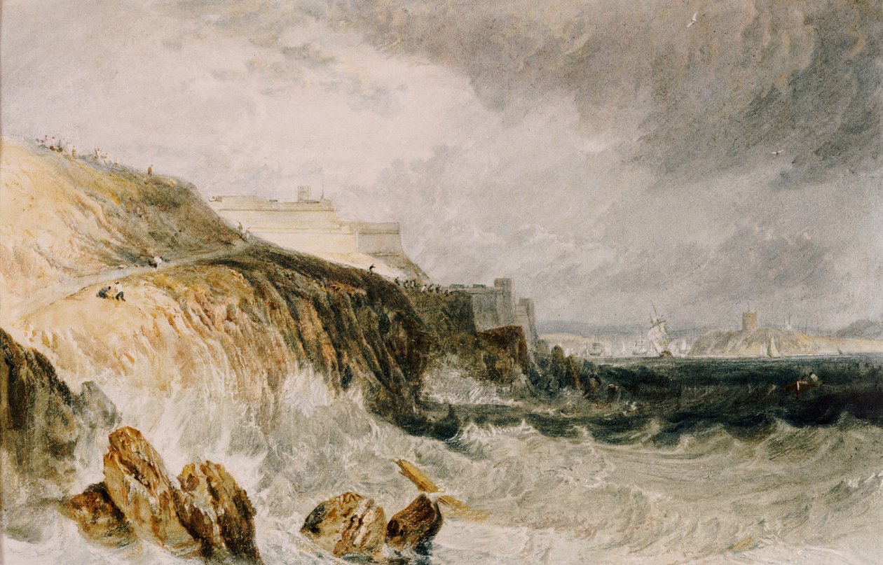 Plymouth Kalesi, Fırtına, 1815 by Joseph Mallord William Turner