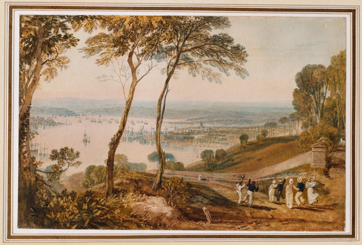 Mount Edgecumbe yakınından Plymouth Dock, by Joseph Mallord William Turner