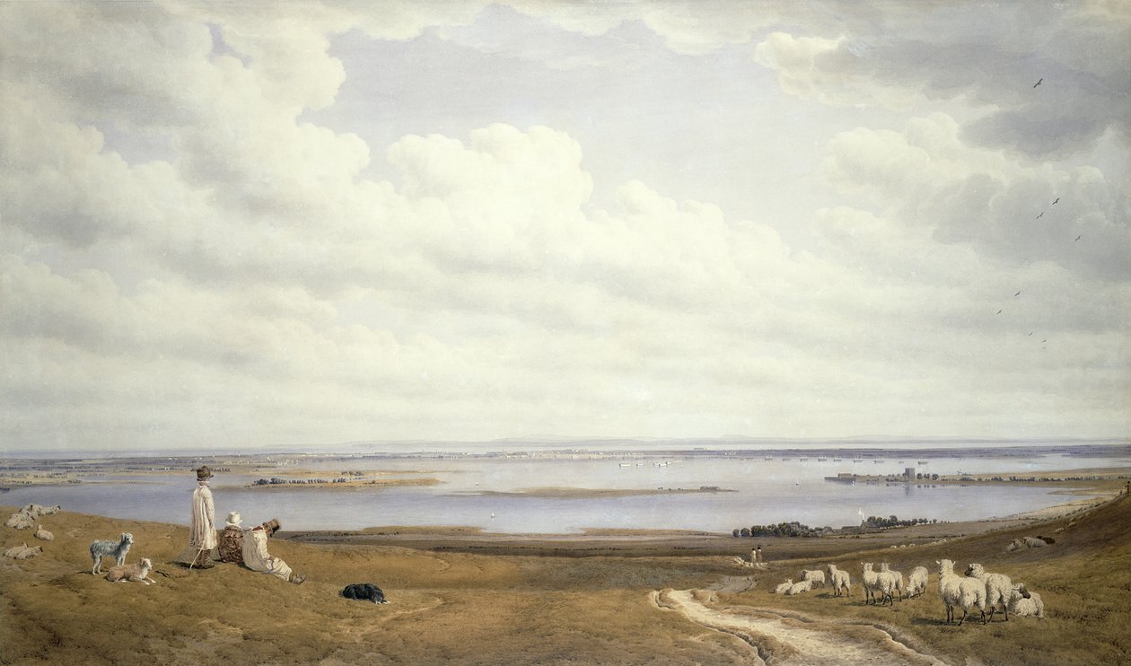 Portsdown Tepesi'nden Portsmouth Limanı by Joseph Mallord William Turner
