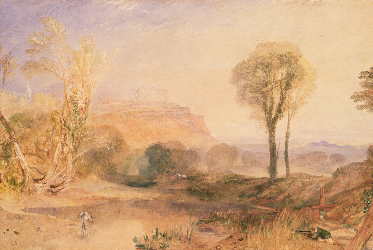 Powis Kalesi, Montgomeryshire, 1835 dolayları (kağıt üzerine suluboya) by Joseph Mallord William Turner