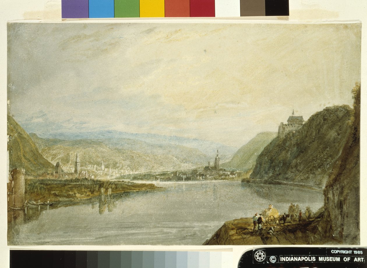 Remagen, Erpel And Linz (gri badana ile hazırlanmış beyaz kağıt üzerine suluboya ve guvaş) by Joseph Mallord William Turner