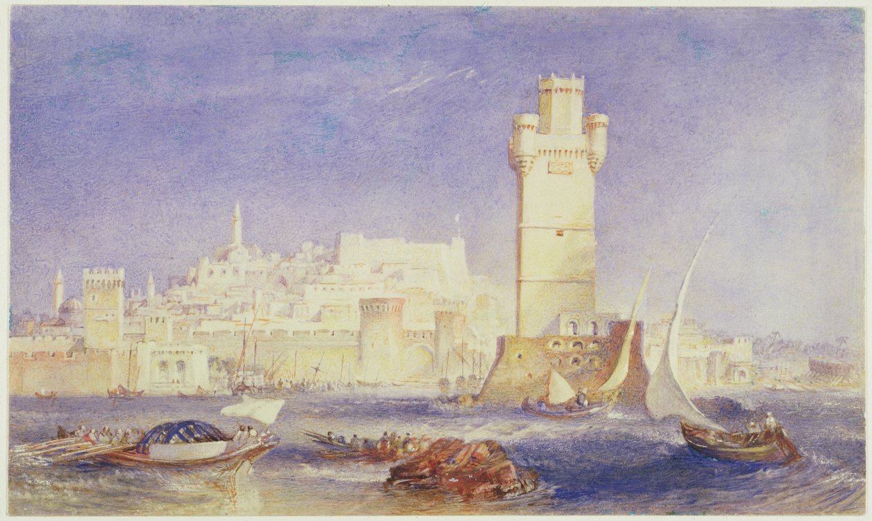 Rhodes, c.1823-24 (kağıt üzerinde w/c ve gövde rengi) by Joseph Mallord William Turner