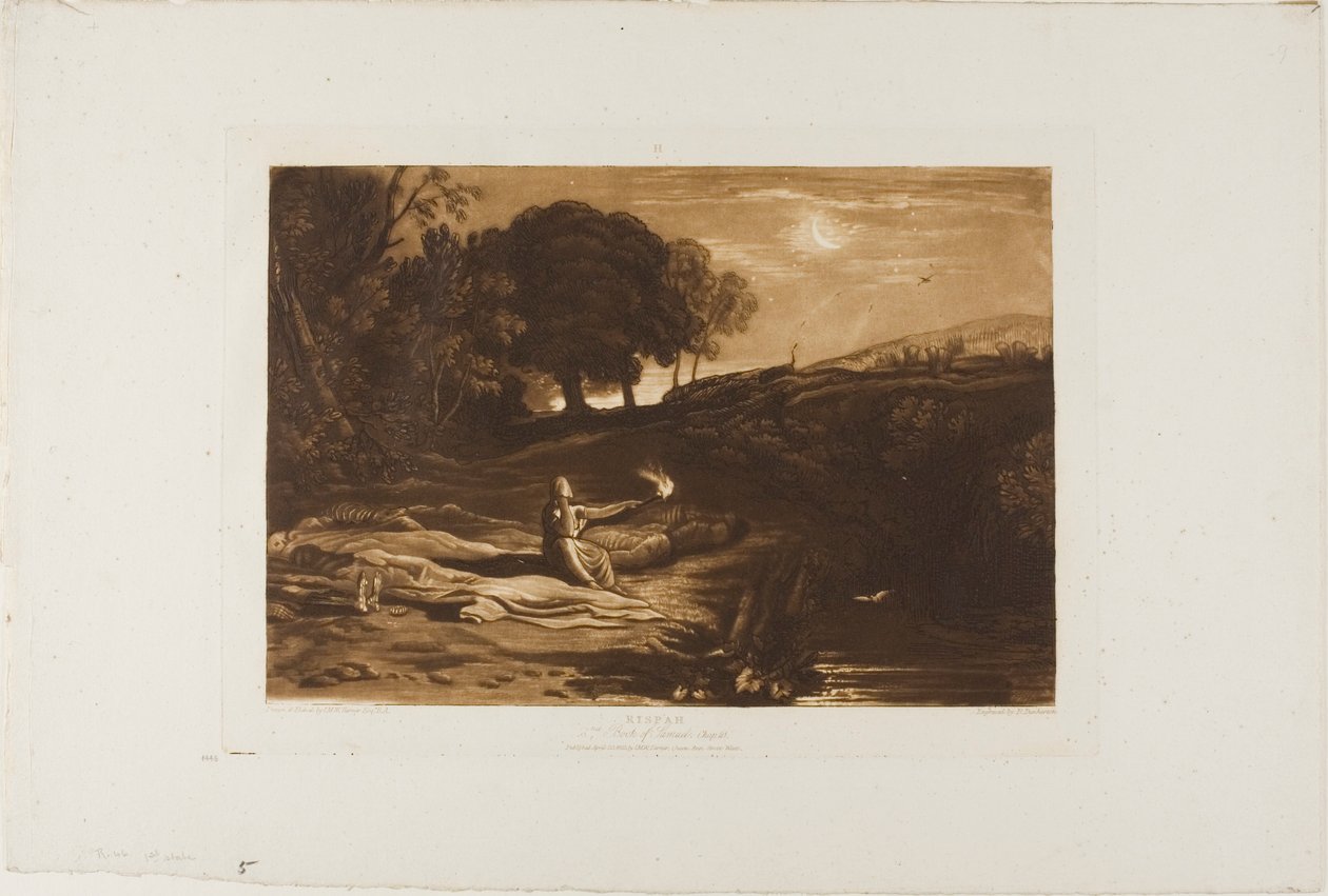 Rispah, Liber Studiorum'dan 46 numaralı plaka by Joseph Mallord William Turner