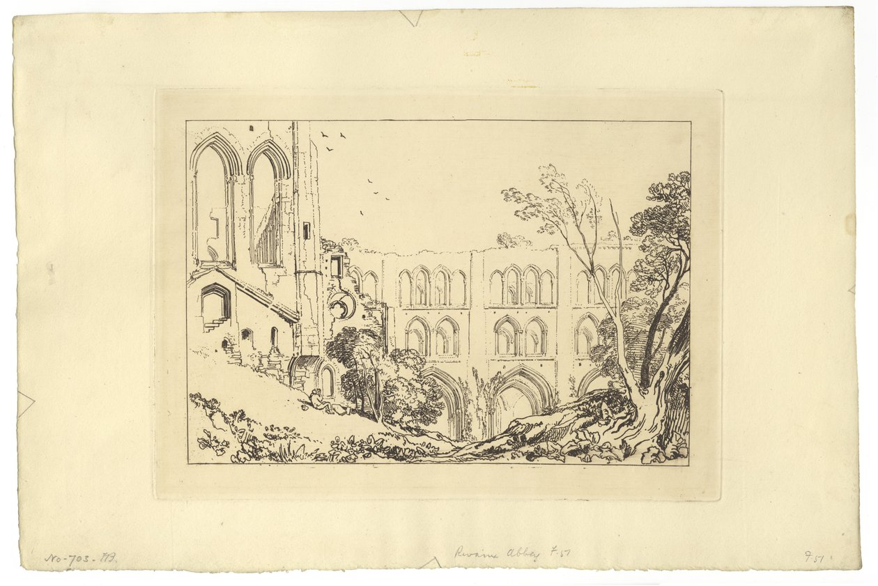 Rivaux Manastırı (gravür) by Joseph Mallord William Turner