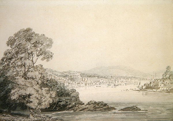 River Scene (kalem, mürekkep ve kağıt üzerinde yıkama) by Joseph Mallord William Turner